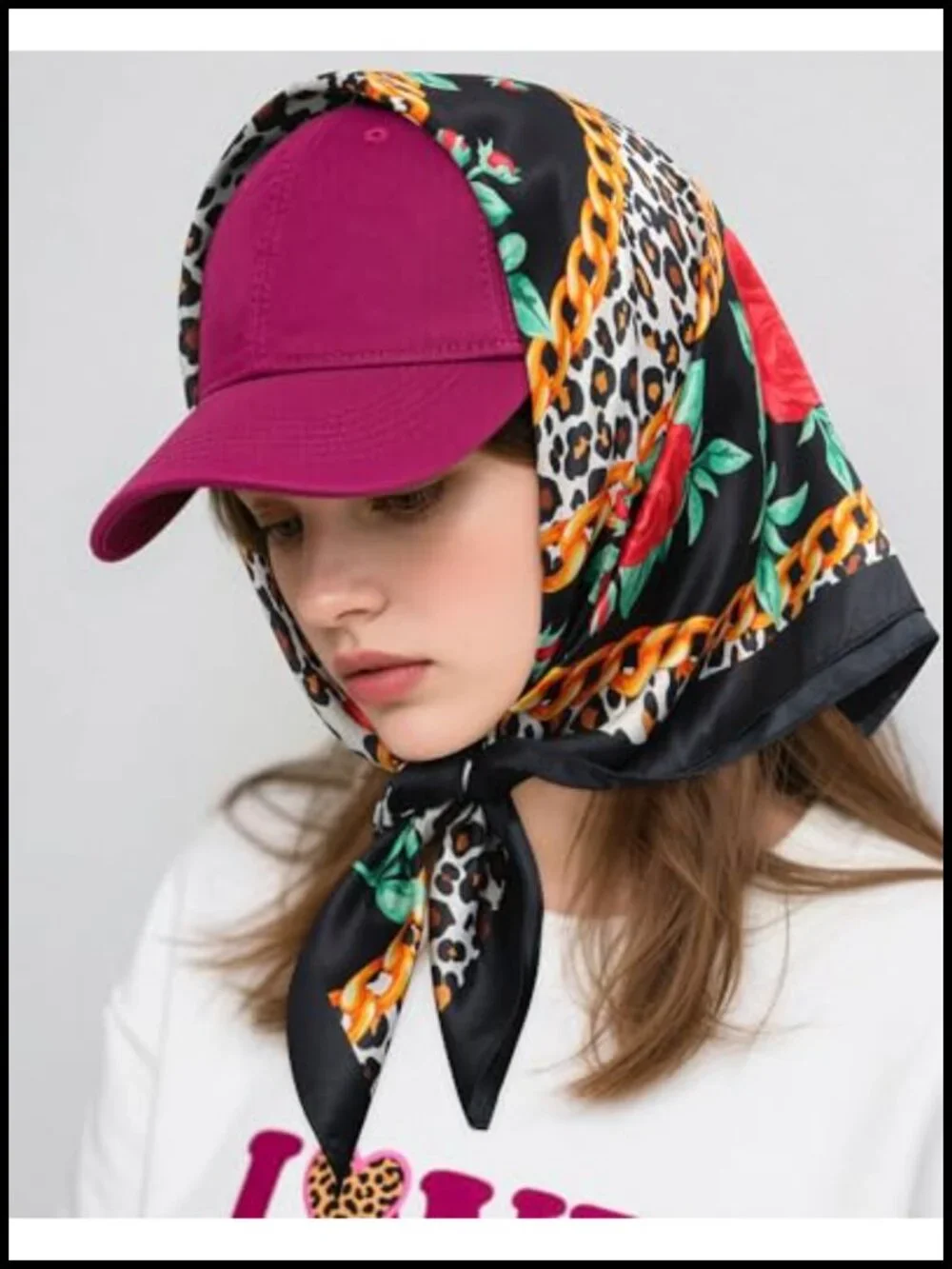 27.5 Inch Satin Silk Head Scarf Square Bandana for Women Hair Wrap Neck Scarf